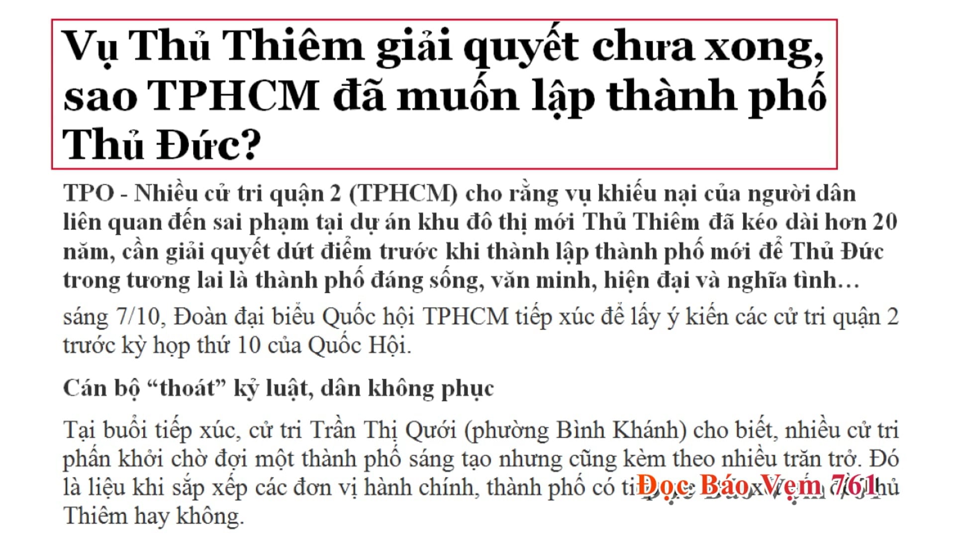 Đọc Báo Vẹm | Show 761