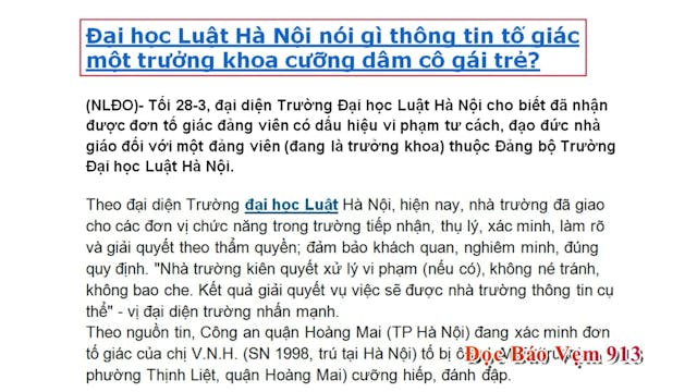 Đọc Báo Vẹm | Show 913