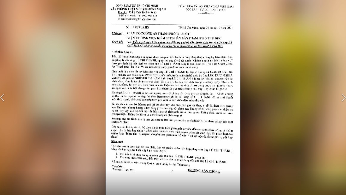 Nhân Quyền Cho Việt Nam | 10/11/2021