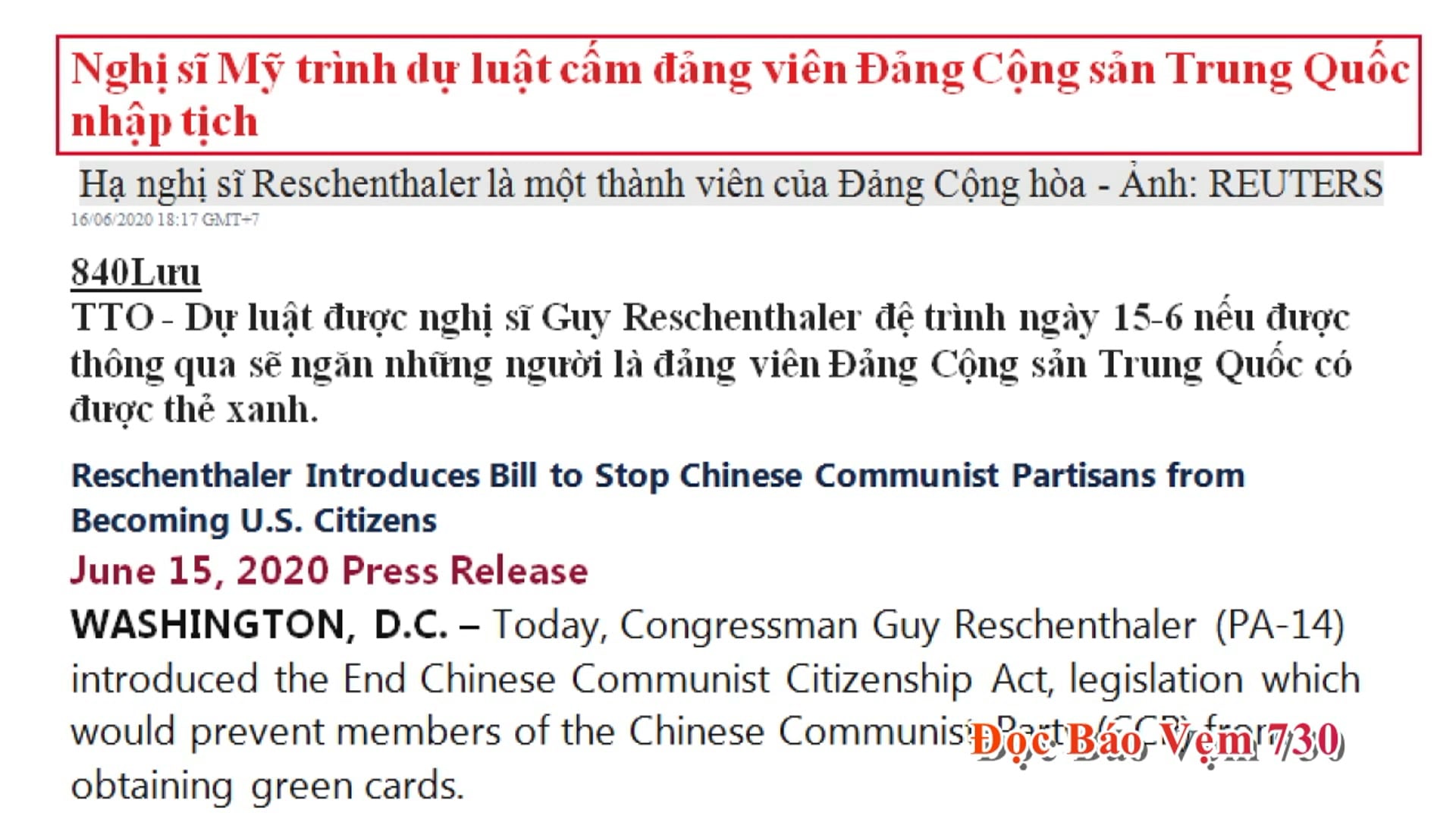 Đọc Báo Vẹm | Show 730