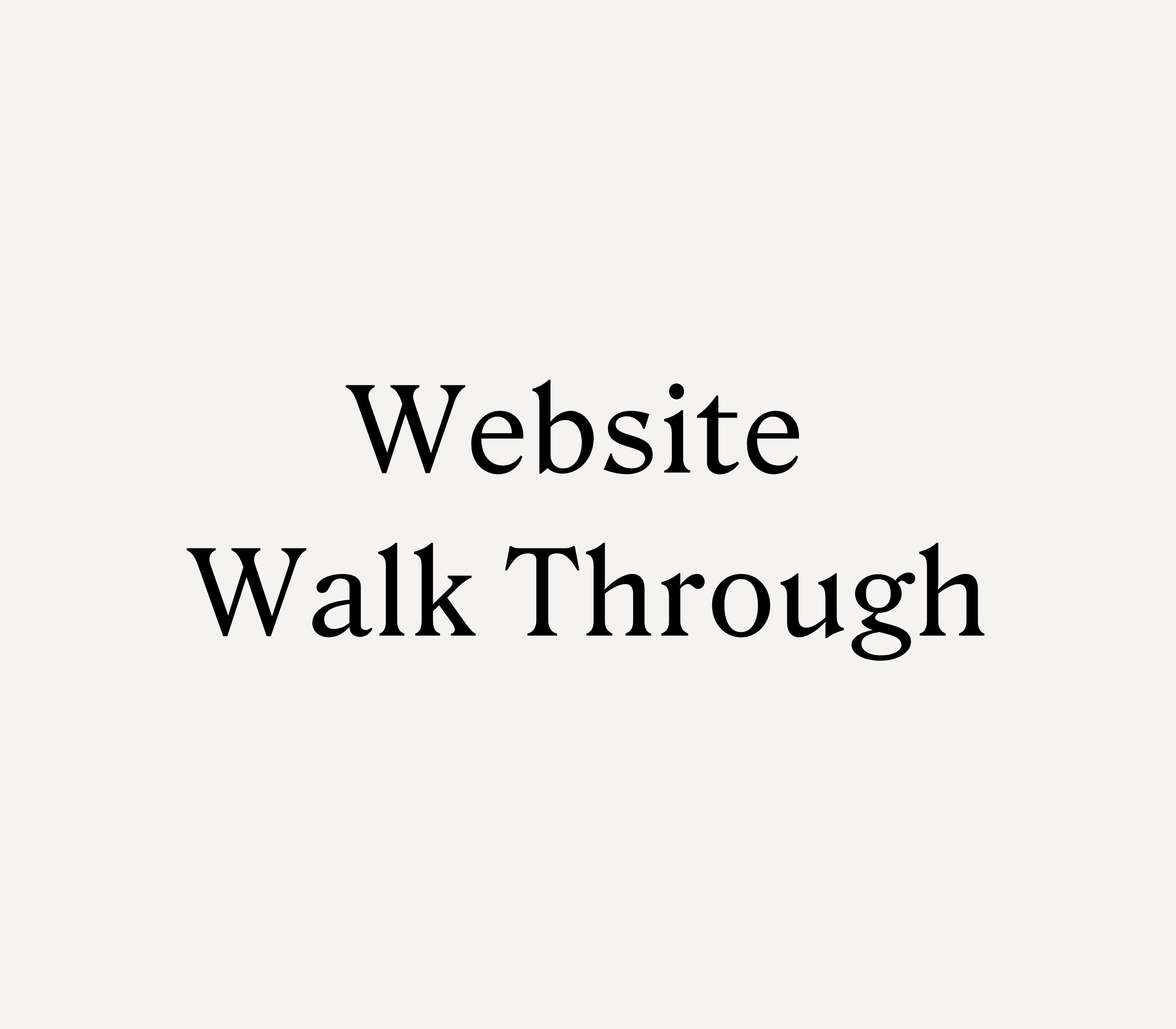 WEBSITE WALKTHROUGH