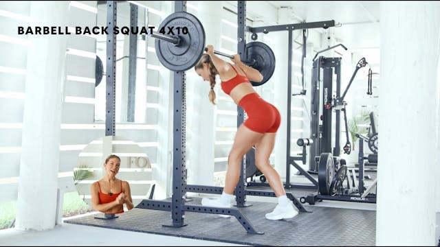 BARBELL BACK SQUAT 4X10