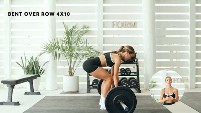 BARBELL BENT OVER ROW 4X10