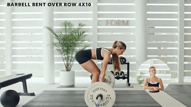 BARBELL BENT OVER ROW (4X10)