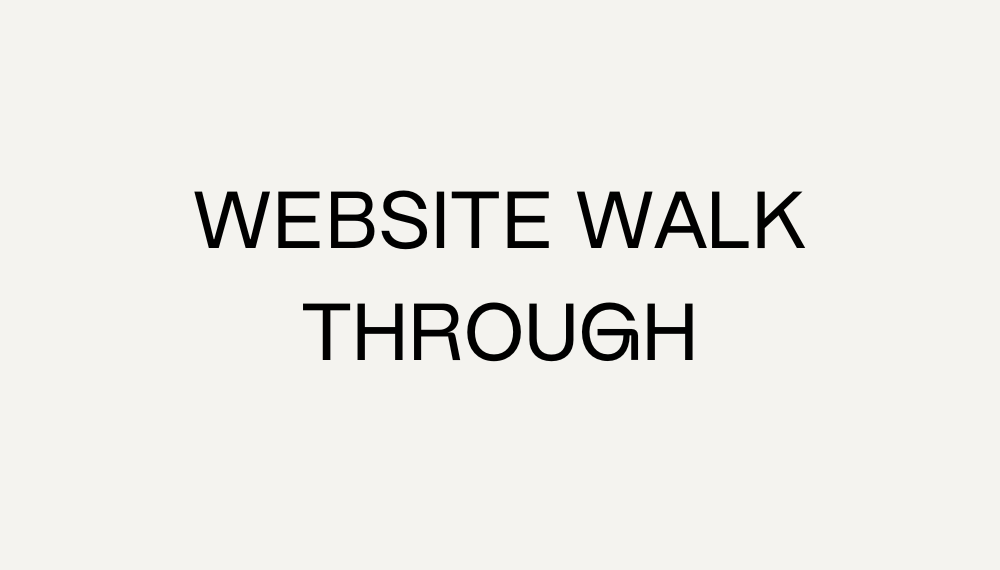 WEBSITE WALK THROUGH