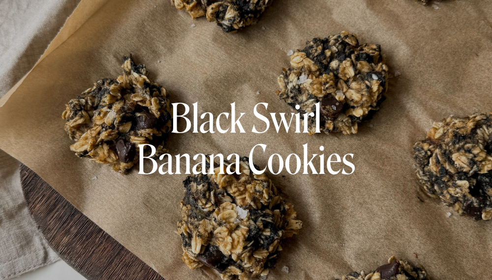 BLACK SWIRL BANANA COOKIES