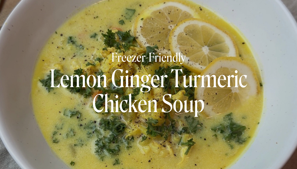 LEMON GINGER TURMERIC CHICKEN SOUP