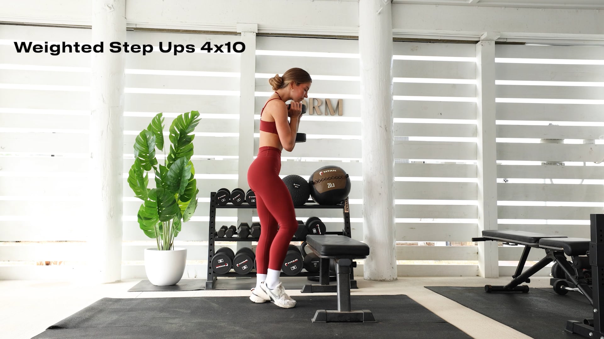 WEIGHTED STEP UPS (4x10)