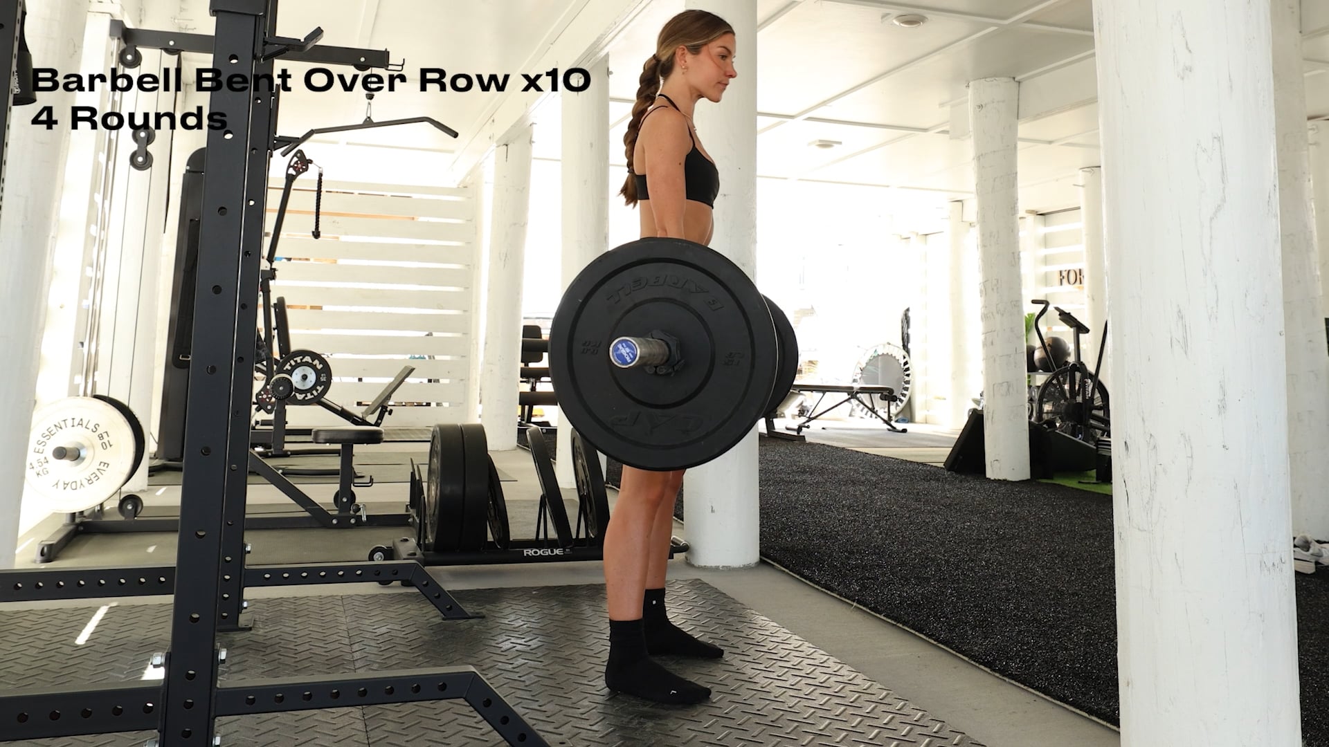 BARBELL BENT OVER ROW (4x10)