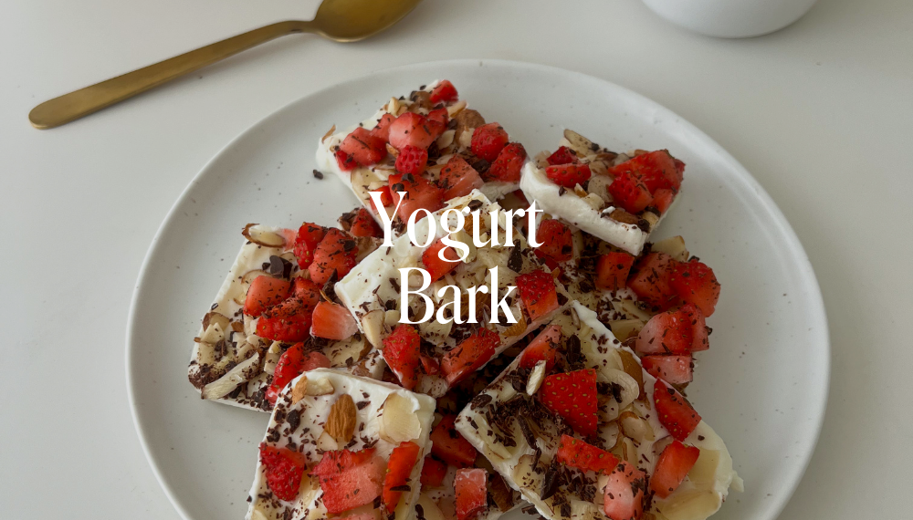 STRAWBERRY ALMOND YOGURT BARK