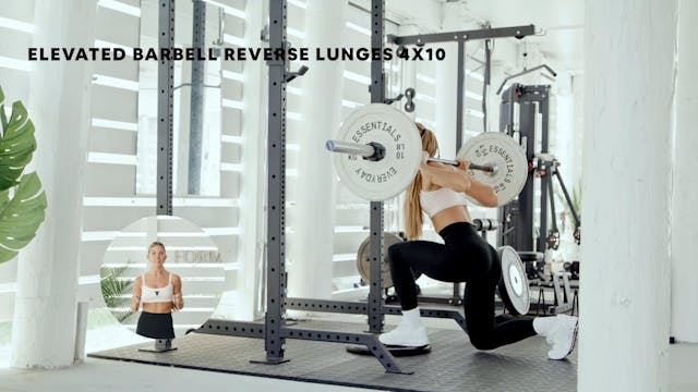 ELEVATED REVERSE LUNGE (4X10 )