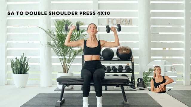 SINGLE x DOUBLE SHOULDER PRESS (4x10)