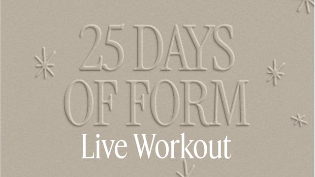 LIVE WORKOUT 12/19 @ 9AM PST