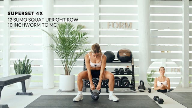 SUPERSET: SUMO SQUAT ROW + INCHWORM M...