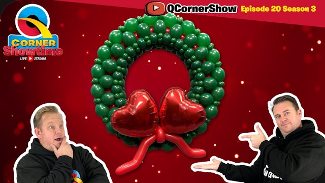 Holiday Magic: Building a Christmas Balloon Wreath - Q Corner Showtime LIVE!