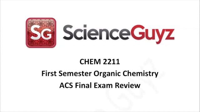 CHEM 2211 Final Exam Review Fall 2024