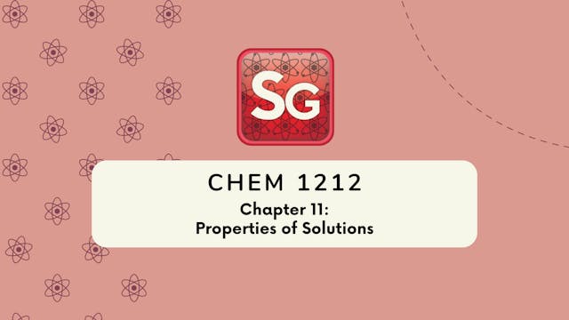 CHEM 1212 Chapter 11 Workshop (Video Rental)