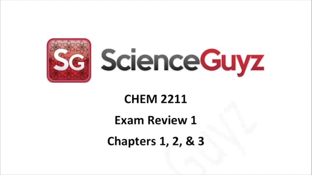 CHEM 2211 Exam Review #1 Fall 2024