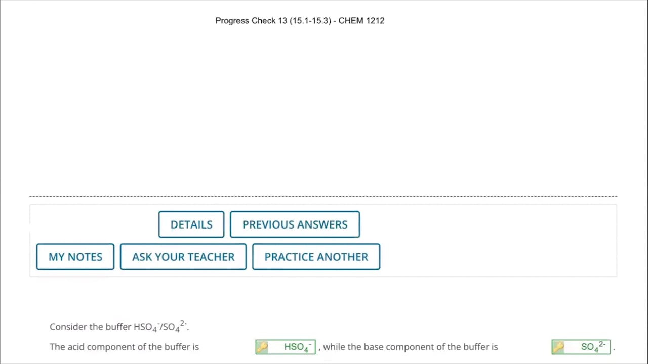 Spring 2024 CHEM 1212 Progress Quiz Preview (Chapter 15.1 15.3