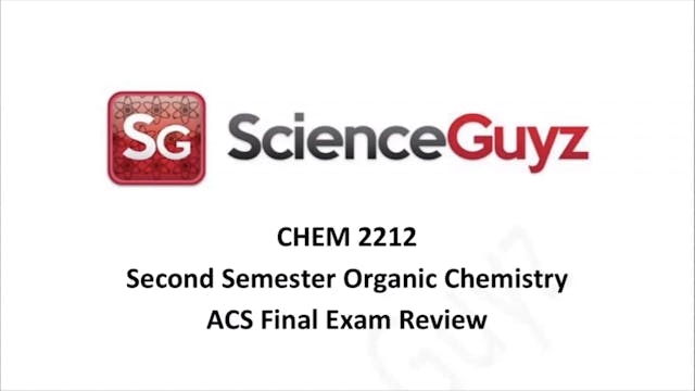 CHEM 2212 Final Exam Review Fall 2024