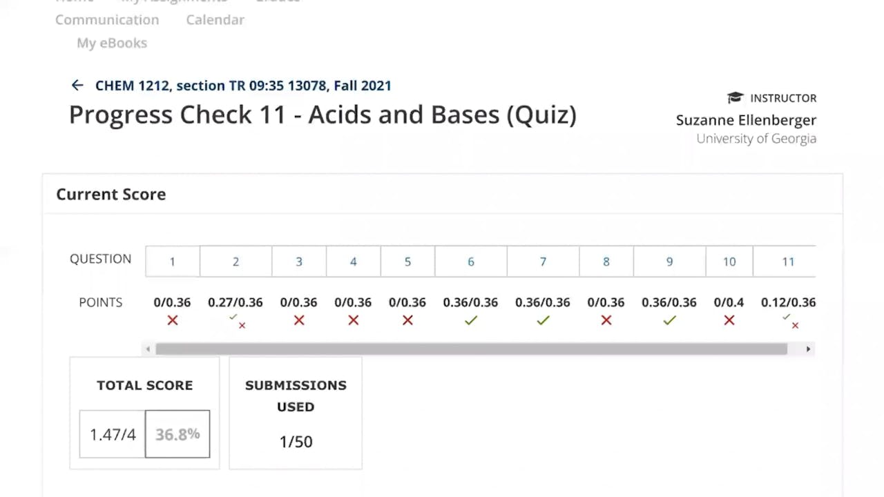 Spring 2022 CHEM 1212 Progress Check Preview (Acids & Bases 2