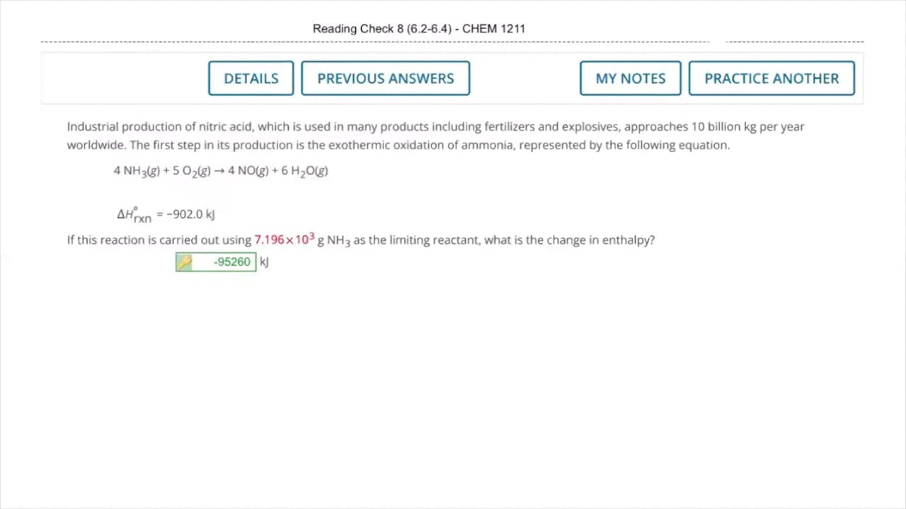 Spring 2024 CHEM 1211 Reading Check Preview (Chapter 6.2 6.4