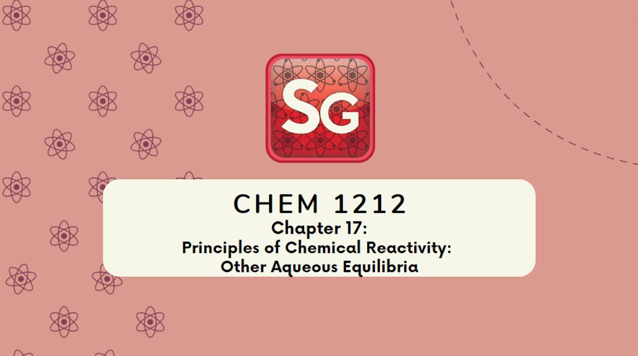 CHEM 1212 Chapter 17 Workshop (Video Rental)