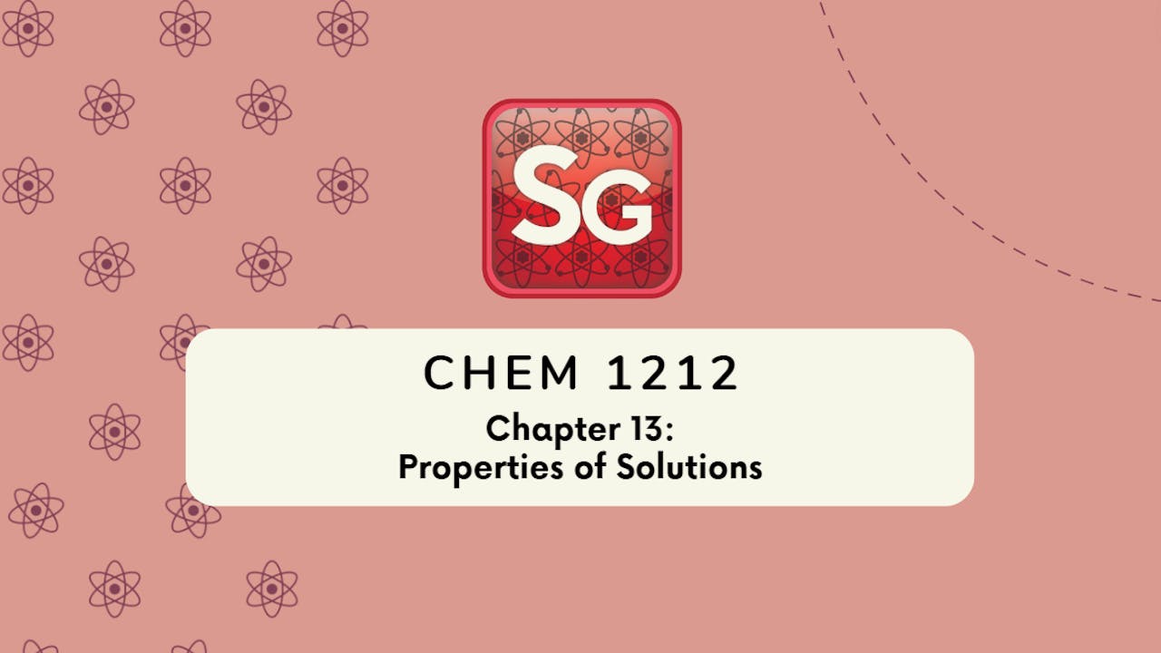 CHEM 1212 Chapter 13 Workshop (Video Rental)