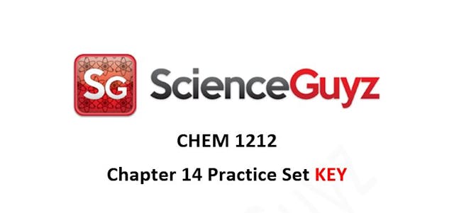 CHEM 1212 Chapter 14 Practice Set Vid...