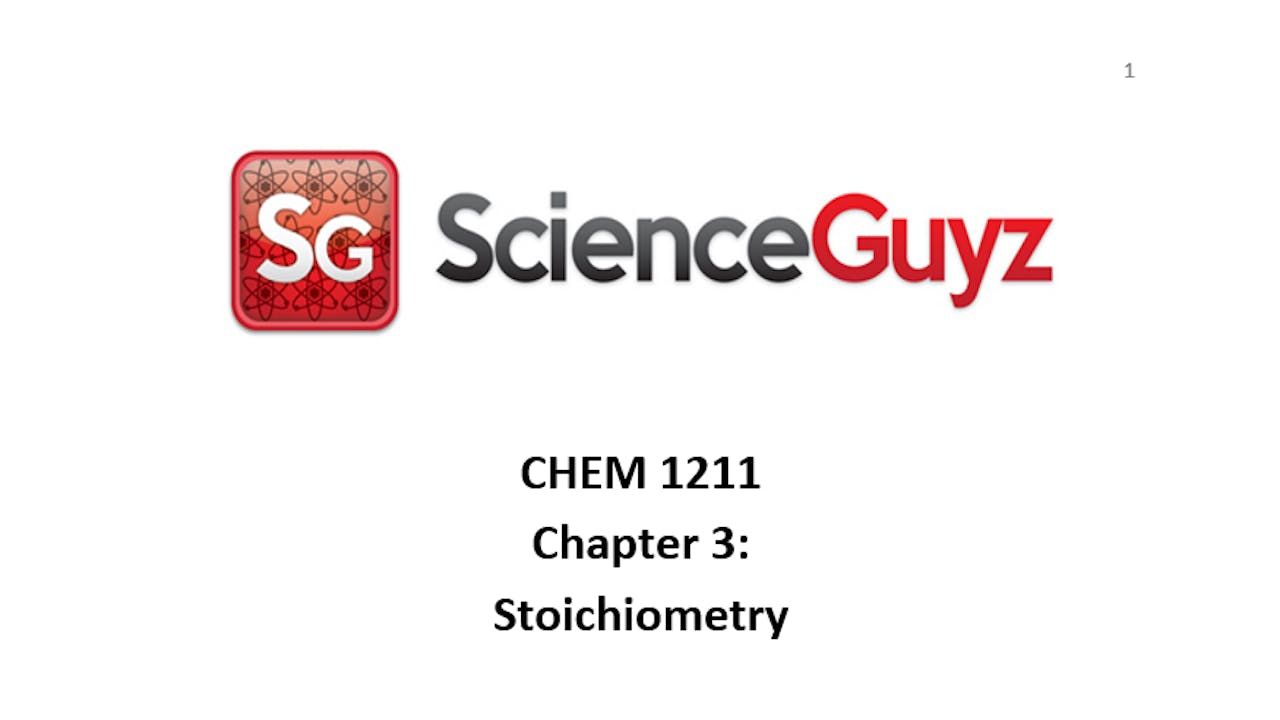 CHEM 1211 Chapter 3 Workshop (Video Rental)
