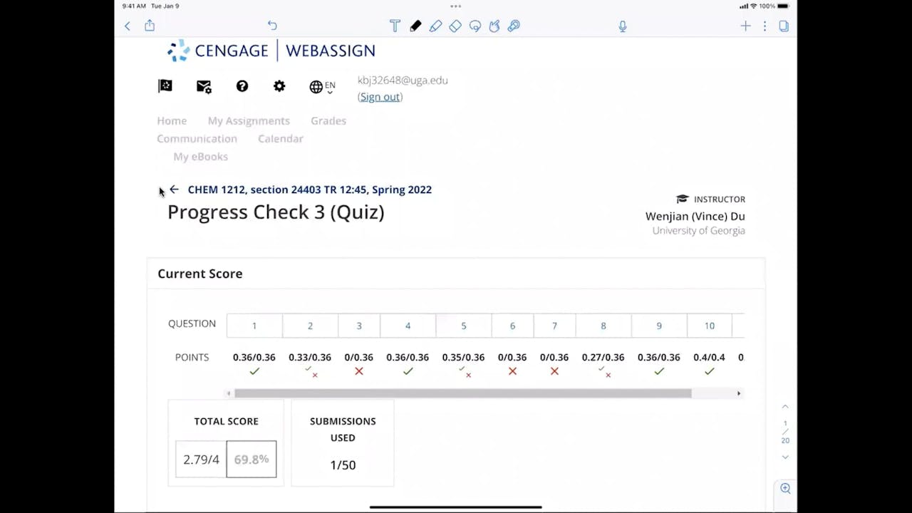 Fall 2022 CHEM 1212 Progress Check Preview (Chapter 10 pt 1 + Chapter