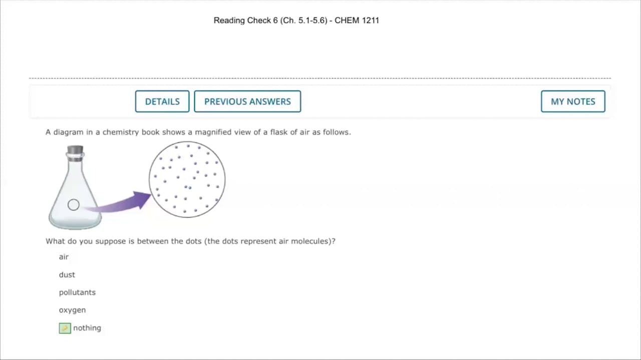 Spring 2024 CHEM 1211 Reading Check Preview (Chapter 5.1 5.6