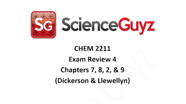 CHEM 2211 Exam Review #4 (Dick/Llew) Spring '24