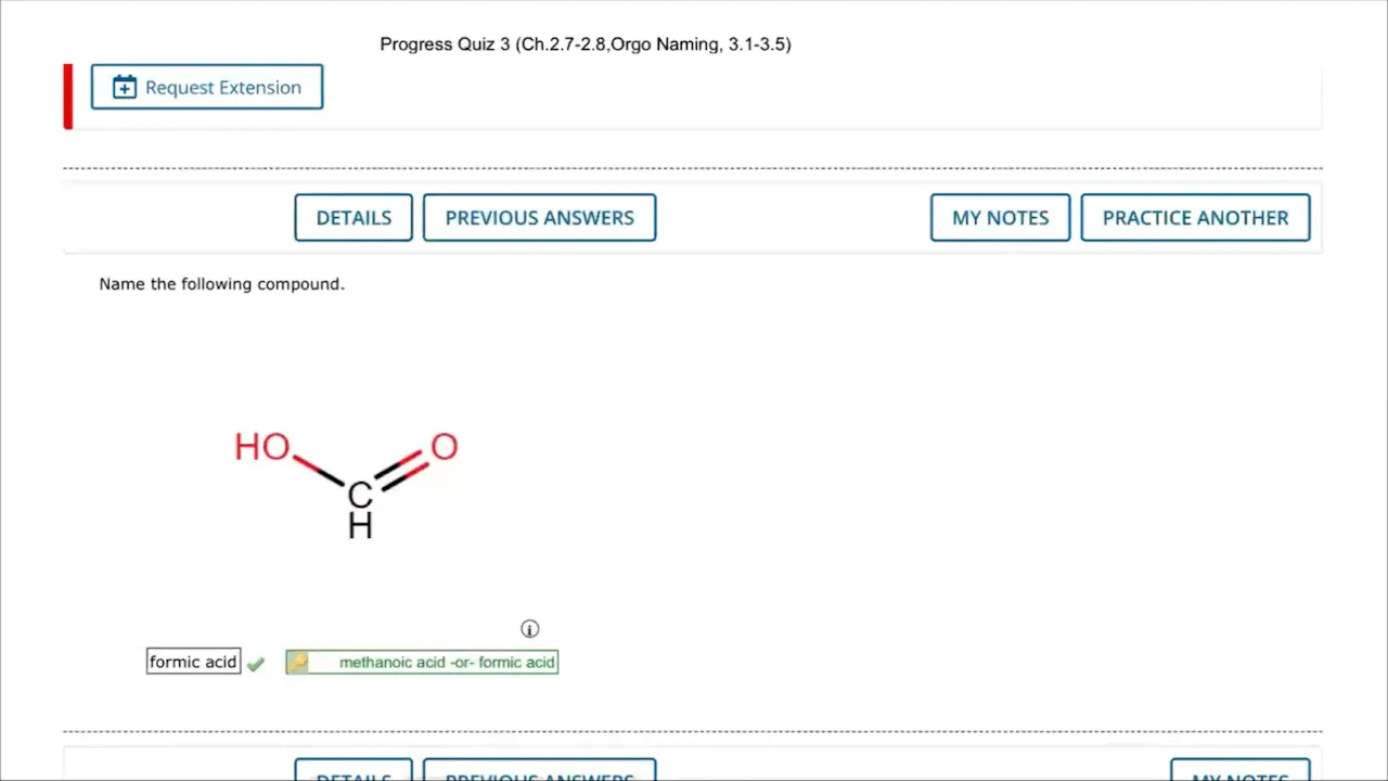 Spring 2024 CHEM 1211 Progress Quiz Preview (Chapters 2.7 - 2.8, 3.1 ...