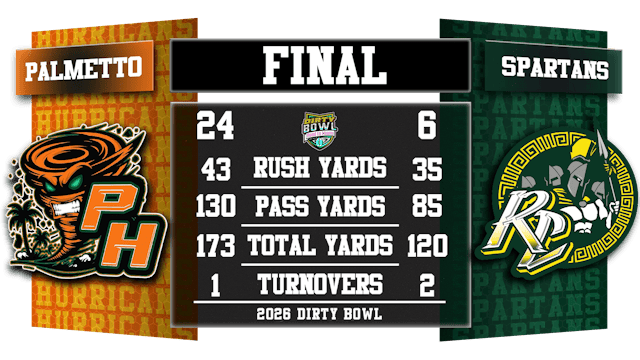 26 - Dirty Bowl - Hurricanes vs Spartans 1/3