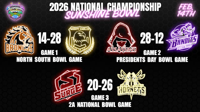2026 Sunshine Bowl Saturday Package 2/14