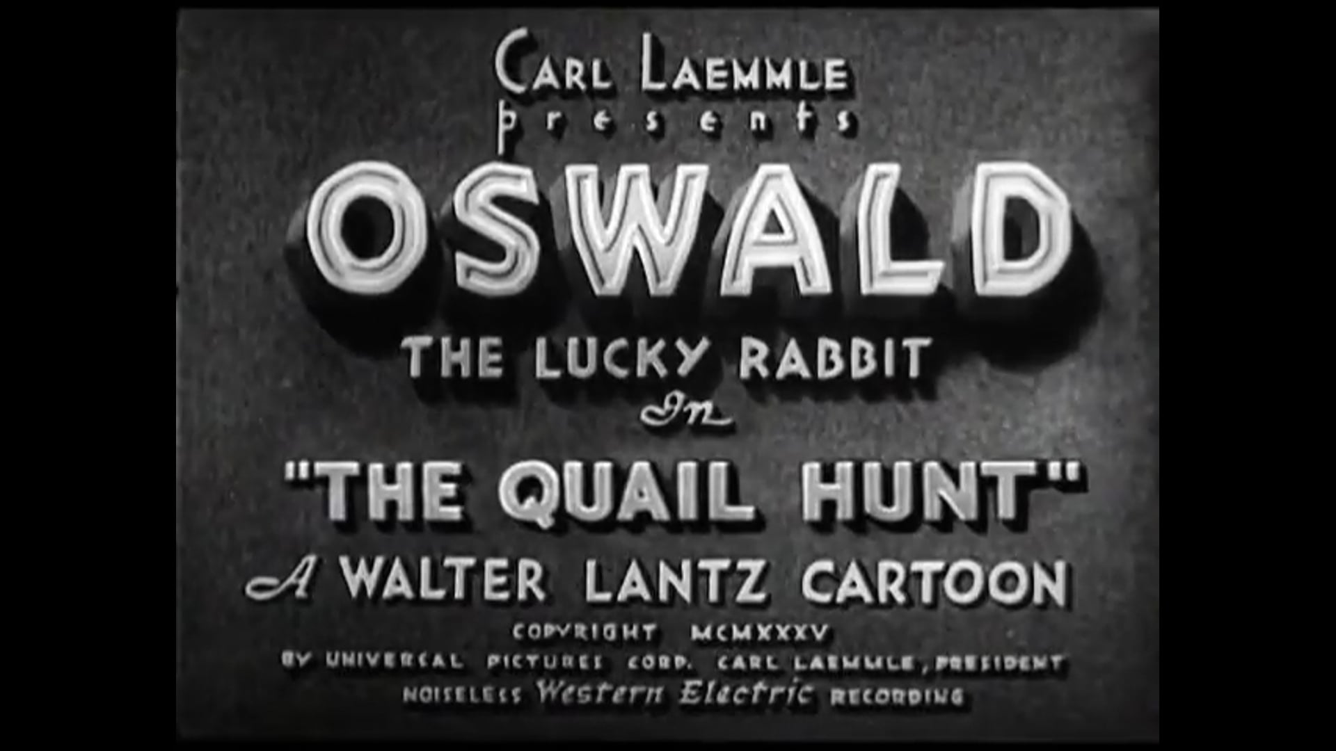 Oswald The Lucky Rabbit Quail Hunt