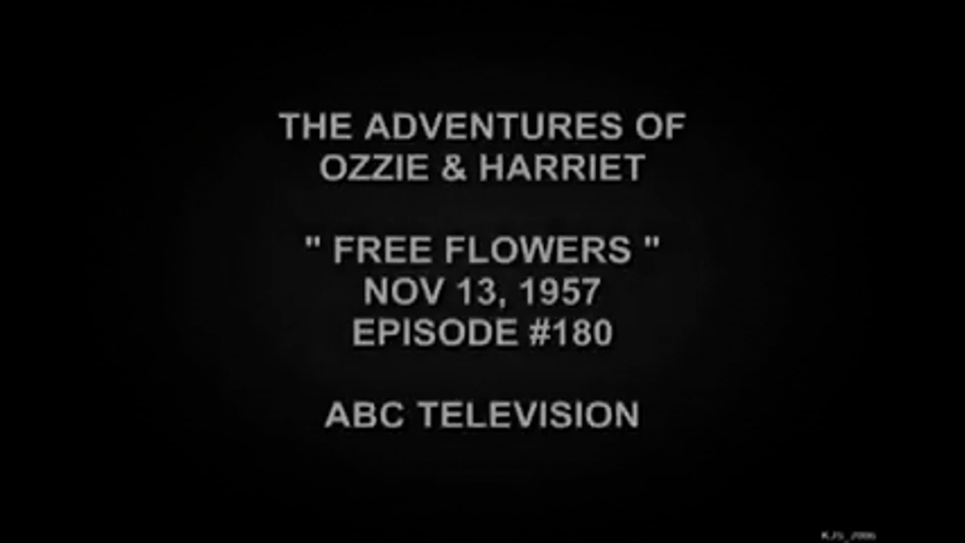 The Adventures Of Ozzie and Harriet Free Flowers