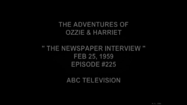 The Adventures Of Ozzie and Harriet The Newspaper Interview