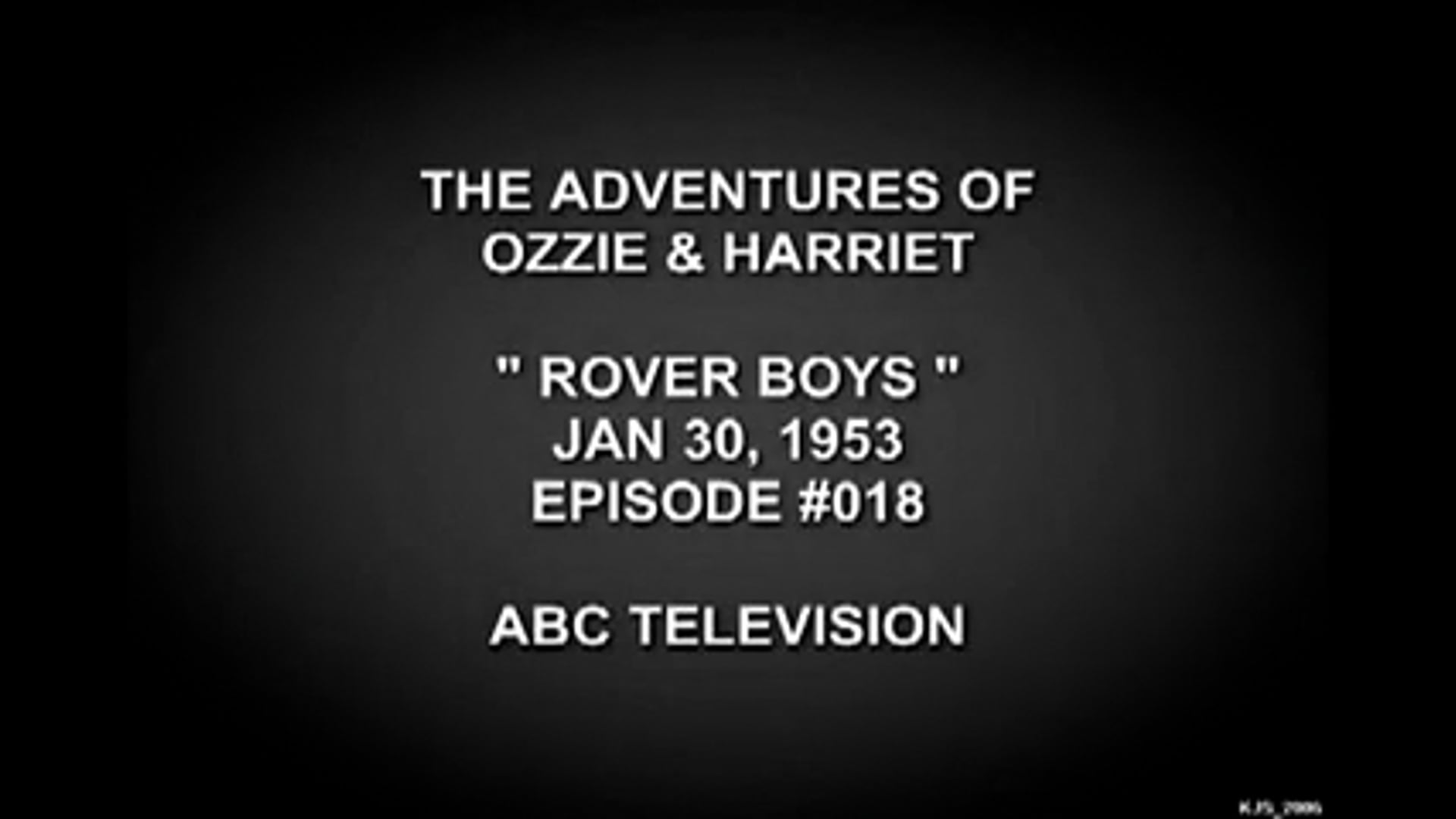 The Adventures Of Ozzie and Harriet Rover Boys