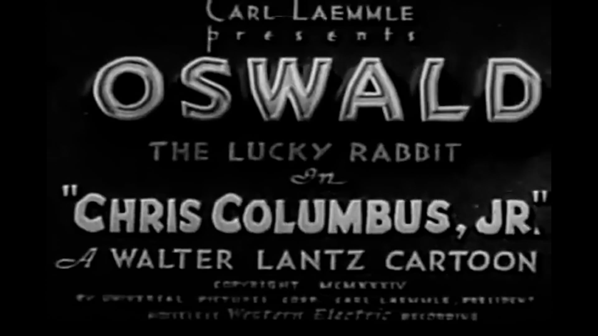 Oswald The Lucky Rabbit Chris Columbus Jr.