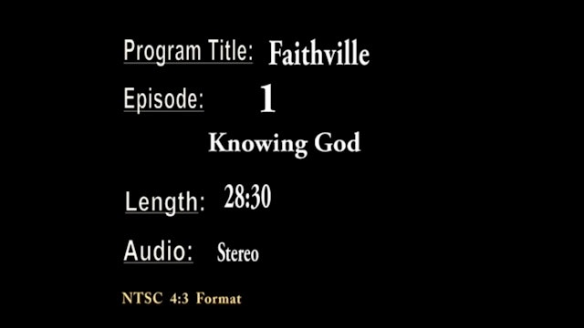Faithville Trusting and Knowing God
