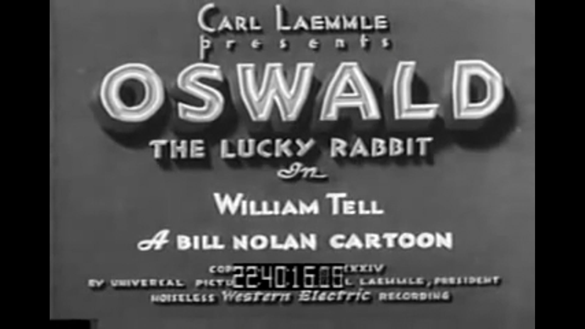 Oswald The Lucky Rabbit William Tell Rock of Ages