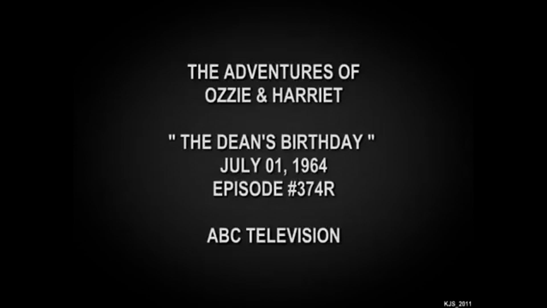 The Adventures Of Ozzie and Harriet The Dean's Birthday