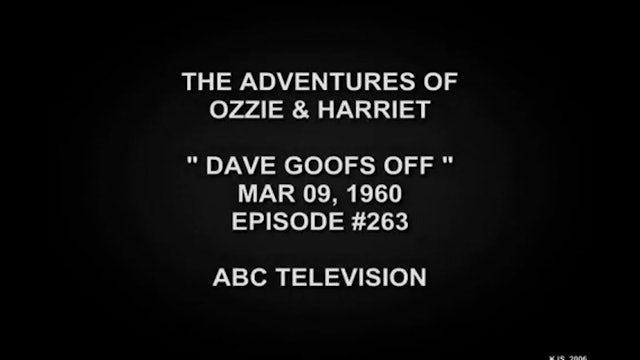 The Adventures Of Ozzie and Harriet Dave Goofs Off