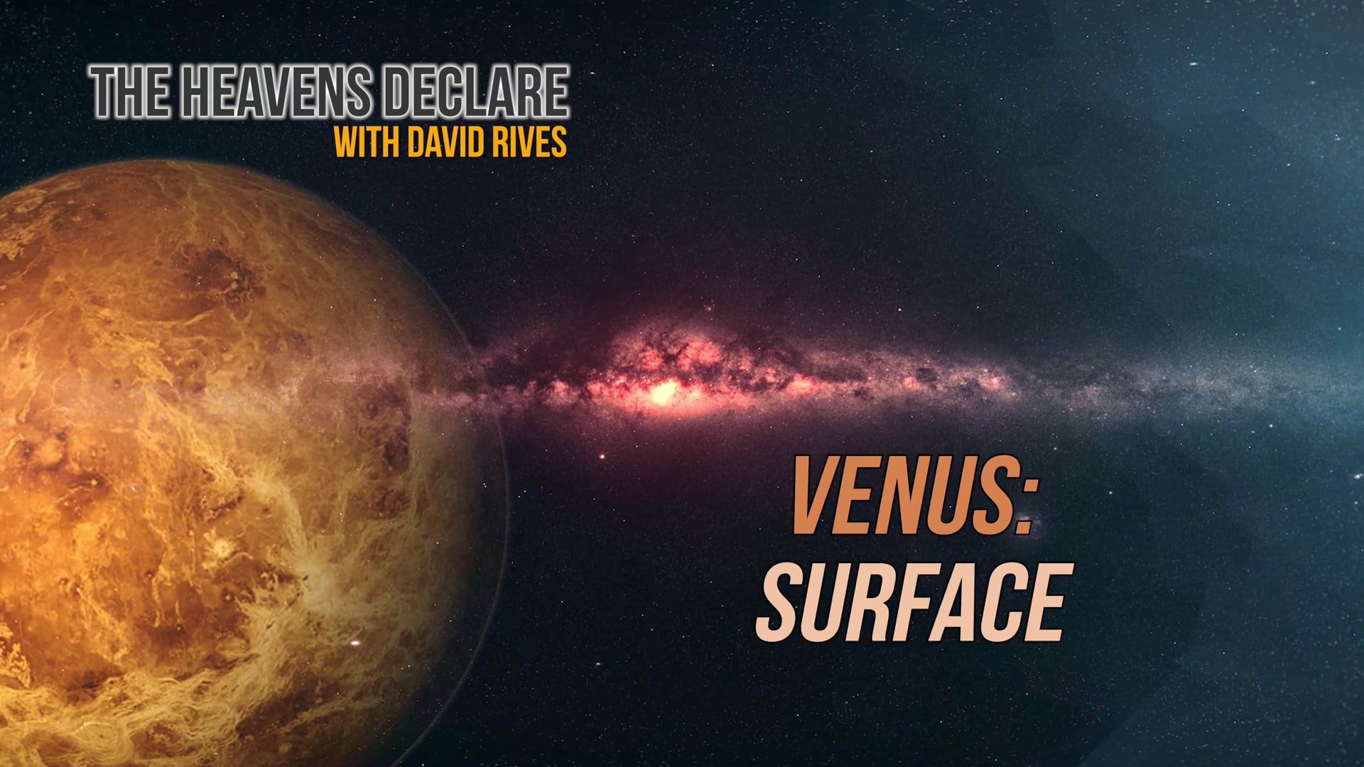 The Heavens Declare Venus' Surface