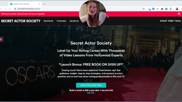 Secret Actor Society Site Tour