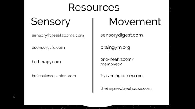 25. Sensory Fitness - Conclusion: Body Scheme