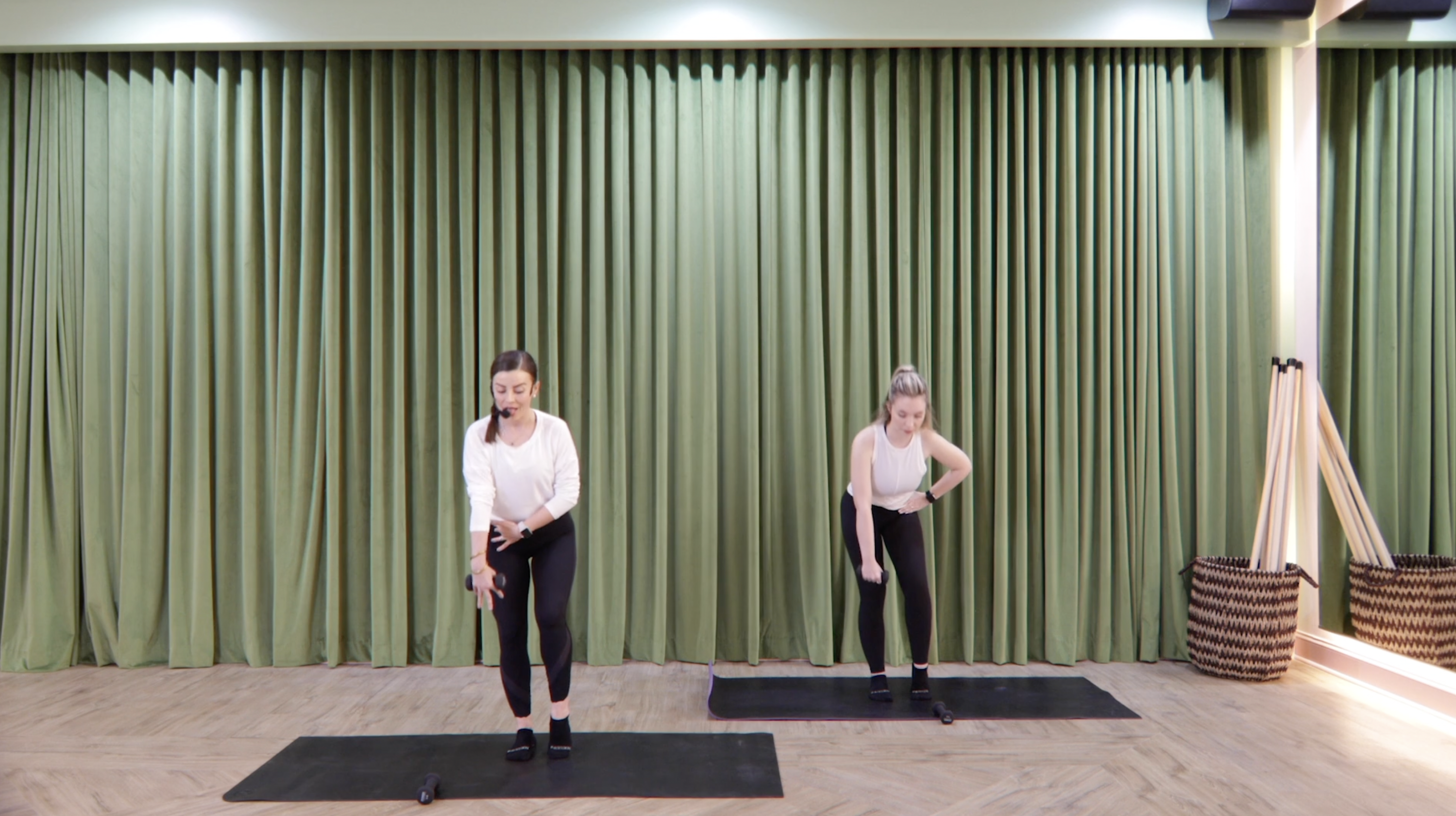 Floor: Hamstrings + Weights With Caroline