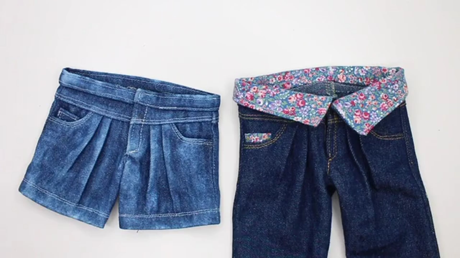 SWC Fold Over Waistband on The High Waist Jeans 1980s Style